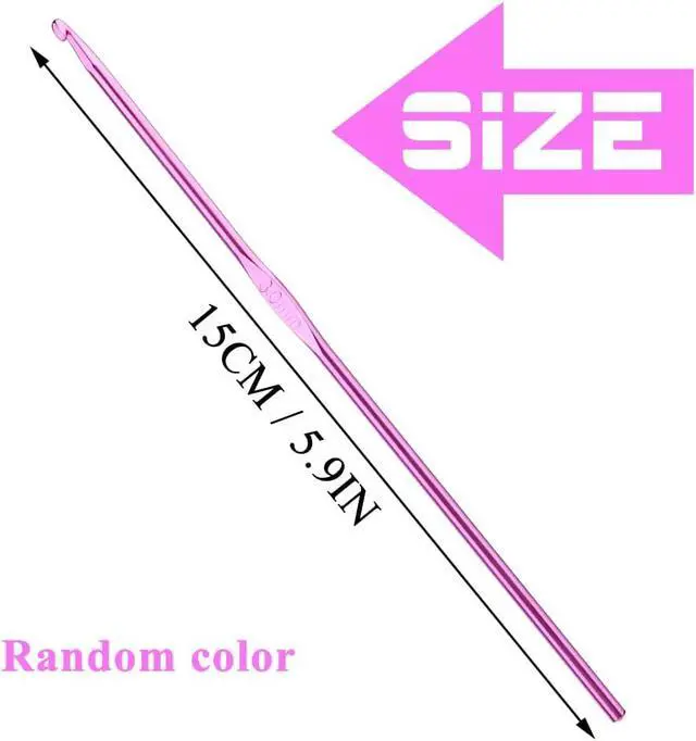 Alt view image 2 of 7 - Iuuidu 3mm Aluminum Crochet Hook, Smooth Crochet Needles | Crochet Hooks for Arthritic Hands, Knitting Needles for Yarn Craft, Great Handmade DIY Present for Friends, Random Color