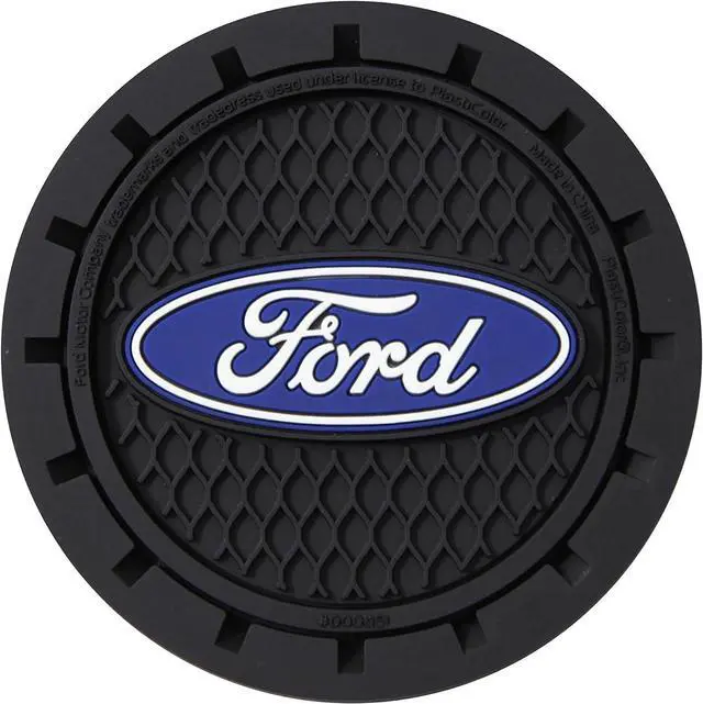 Main image of Plasticolor 000651R01 Ford Oval Auto Car Truck SUV Cup Holder Coaster 2-Pack , Blue
