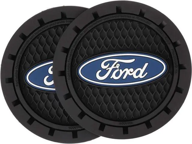 Alt view image 2 of 4 - Plasticolor 000651R01 Ford Oval Auto Car Truck SUV Cup Holder Coaster 2-Pack , Blue