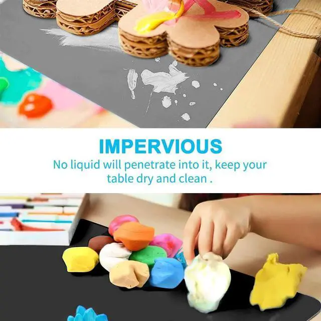 Alt view image 6 of 7 - Silicone Mat, IKOCO 15.7"x 11.8" Silicone Craft Mat for Playdough A3 Large Nonstick Resin Molds Sheets for Epoxy Resin Jewelry Casting, Black and Grey