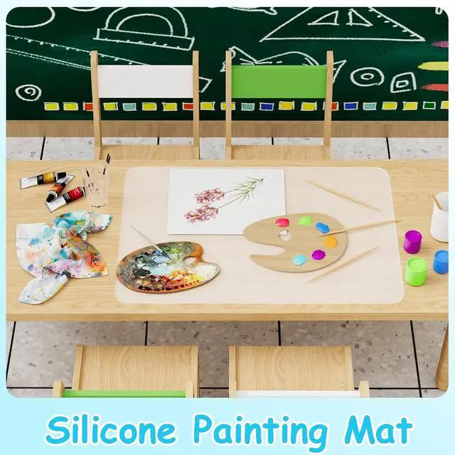 Alt view image 2 of 7 - PABUSIOR Clear Silicone Mats for Crafts: Non-Slip Heat Resistant 2/Pack | Translucent Nonstick Silicone Placemats - Silicone Pad for Jewelry Art Epoxy Resin Slime Sheet Nail DIY 11.8"W x 15.75"L