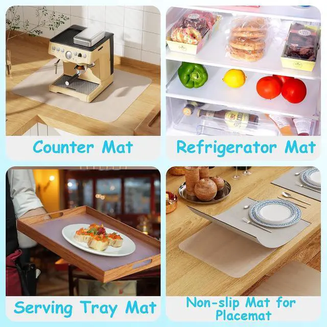 Alt view image 7 of 7 - PABUSIOR Clear Silicone Mats for Crafts: Non-Slip Heat Resistant 2/Pack | Translucent Nonstick Silicone Placemats - Silicone Pad for Jewelry Art Epoxy Resin Slime Sheet Nail DIY 11.8"W x 15.75"L