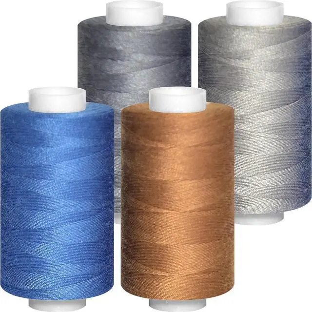Main image of All Purpose Sewing Thread-4 Spools of Hand Polyester Sewing Thread for Hand and Machine Sewing(Gray-Toned Blue-Brown Advanced Color)