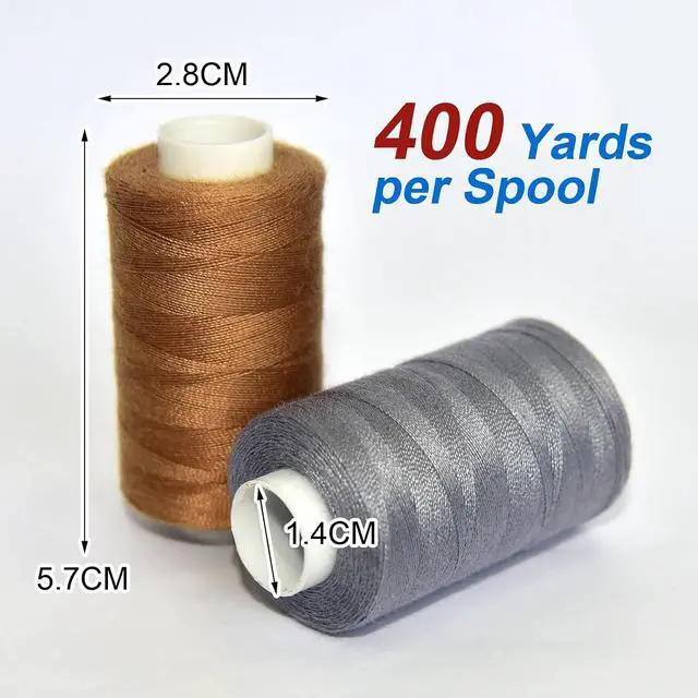 Alt view image 4 of 6 - All Purpose Sewing Thread-4 Spools of Hand Polyester Sewing Thread for Hand and Machine Sewing(Gray-Toned Blue-Brown Advanced Color)