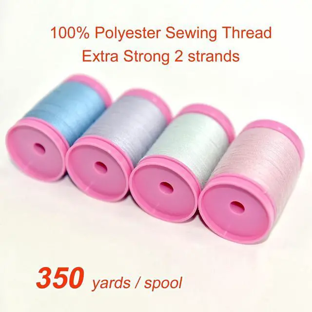 Alt view image 3 of 6 - All Purpose Sewing Thread-4 Spools of Hand Polyester Sewing Thread for Hand and Machine Sewing(Fresh Pastel Color