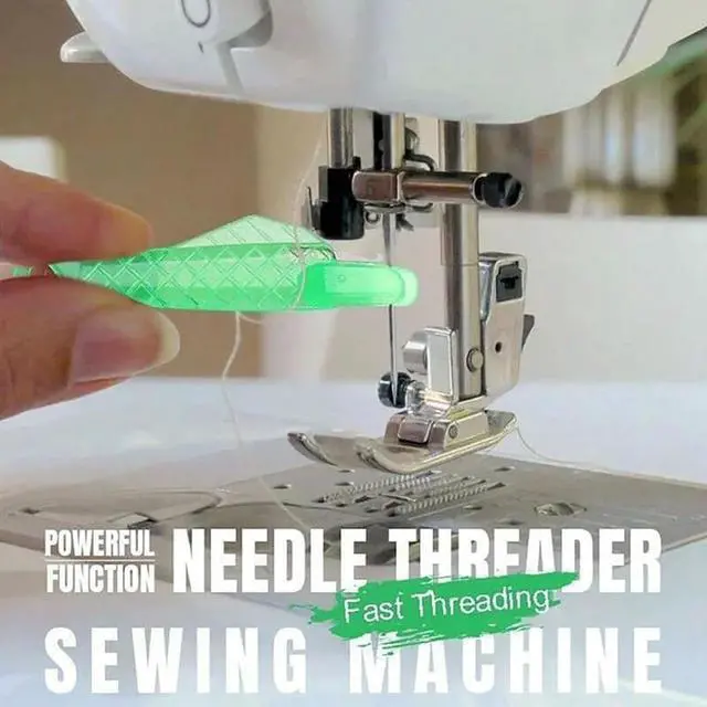 Alt view image 3 of 7 - 10 Pcs Fish Mouth Sewing Machine Needle Threader,2024 New Upgraded Automatic Sewing Needle Threader,Simple Needle Threader Tool,Quick Sewing Machine Cycle Simple Needle Threader Tool (Green)