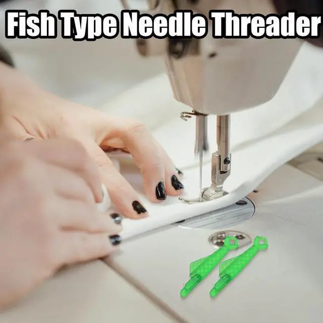 Alt view image 4 of 7 - 10 Pcs Fish Mouth Sewing Machine Needle Threader,2024 New Upgraded Automatic Sewing Needle Threader,Simple Needle Threader Tool,Quick Sewing Machine Cycle Simple Needle Threader Tool (Green)