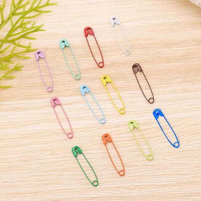 Alt view image 3 of 6 - KINBOM 100pcs 1.26inch Small Safety Pins Assorted, with Plastic Case Stainless Steel Colorful Safety Pins Bulk for Clothes Sewing Jewelry Crafts DIY (Multicolored)