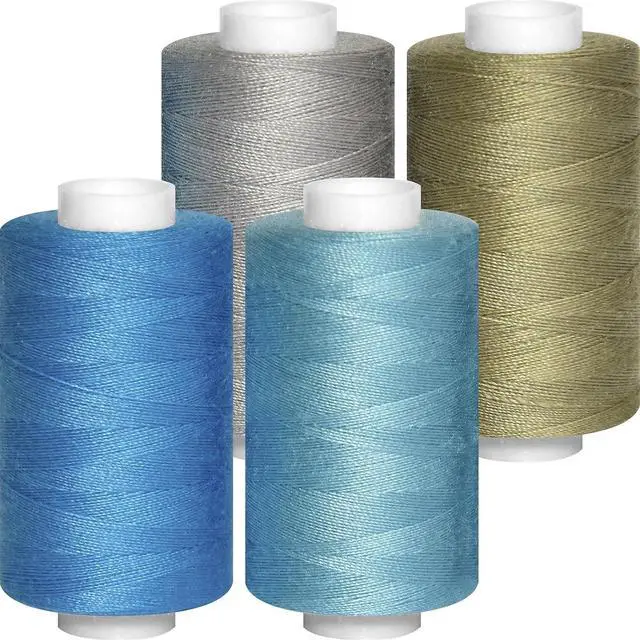 Main image of All Purpose Sewing Thread-4 Spools of Hand Polyester Sewing Thread for Hand and Machine Sewing(Fresh Neutral Light Color)
