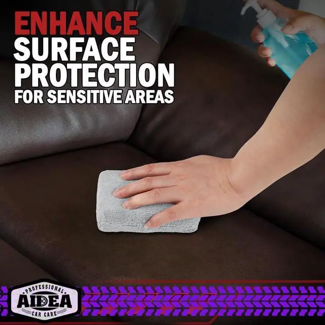 Alt view image 6 of 7 - AIDEA Microfiber Applicator Pad-8 Pack, Car Wash Sponge, Grey | Microfiber Sponge and Cleaning Pads, Perfect for Effortless Wax, Sealant, Conditioner Application, Car Detailing Supplies