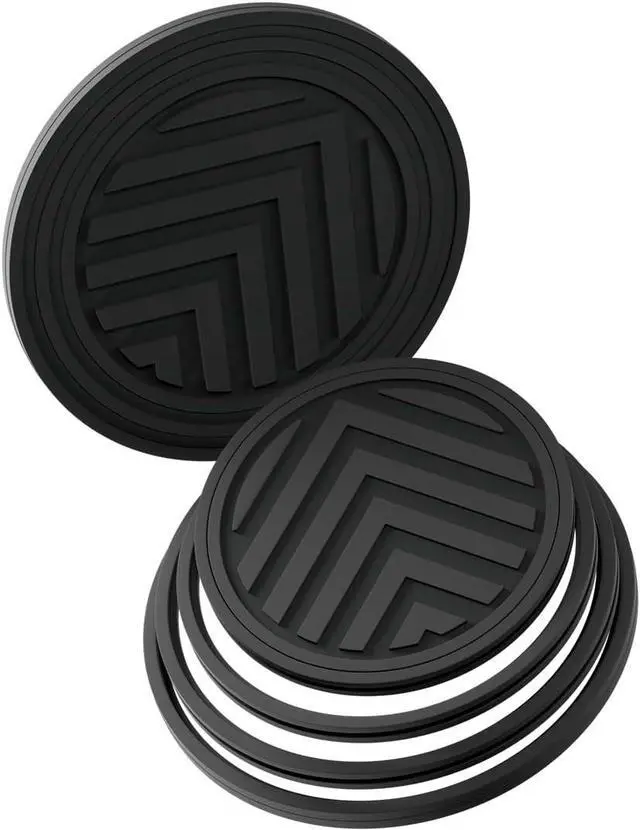 Main image of FitRing Car Cup Holder Coasters, Multi-Size, 2.75"-3.54", 2 Pack | 5 size choices help select a coaster diameter closer to the diameter of your cup holder base than a fixed-size coaster
