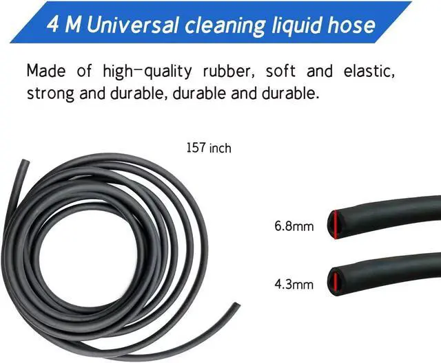 Alt view image 5 of 6 - Windshield Washer Hose Kit, 4 Meter Washer Fluid Hose with 12 Pcs Hose Connectors, Suitable for Most Car Windshield Washer Tubing