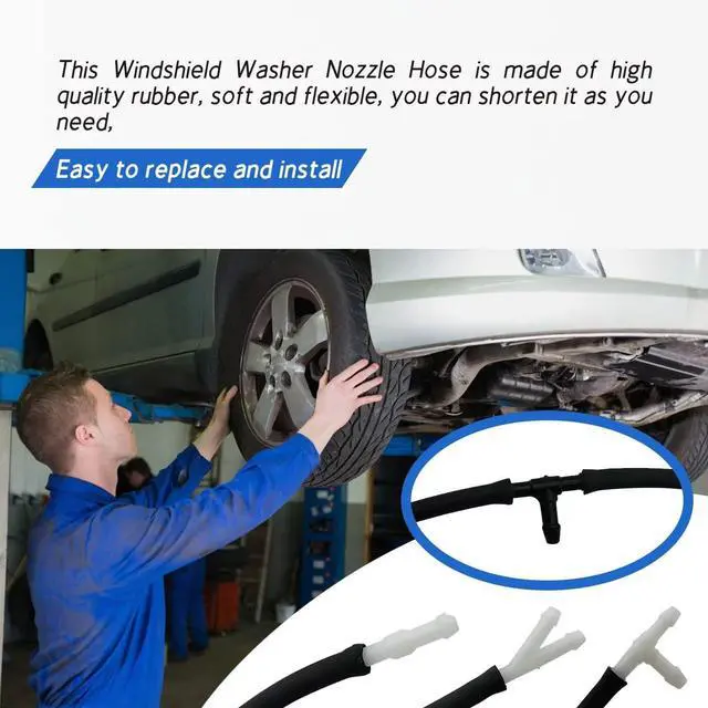Alt view image 6 of 6 - Windshield Washer Hose Kit, 4 Meter Washer Fluid Hose with 12 Pcs Hose Connectors, Suitable for Most Car Windshield Washer Tubing