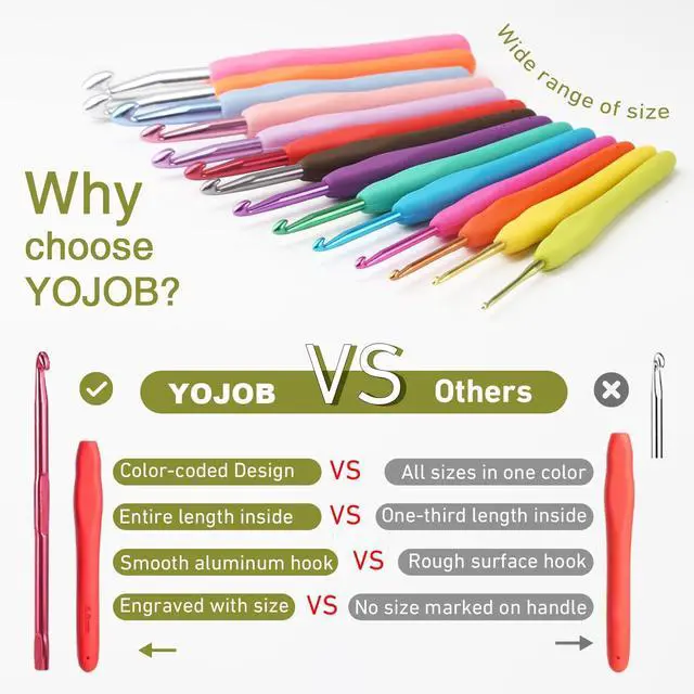 Alt view image 4 of 7 - 6mm Crochet Hook, Super Smooth 6 mm Ergonomic Crochet Hooks for Beginners | Comfort Crochet Needle for Arthritic Hands, Knitting Needles with Soft Handle,1 Pack