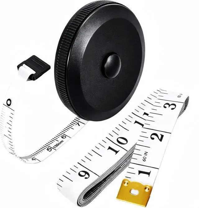 Main image of Upgraded Soft Tape Measure, Measuring Tape for Body Measurements, Retractable Measuring Tape, Flexible Measuring Tape for Body, Sewing, Fabric, Tailor, Mini Tape Measure, 2 Pcs