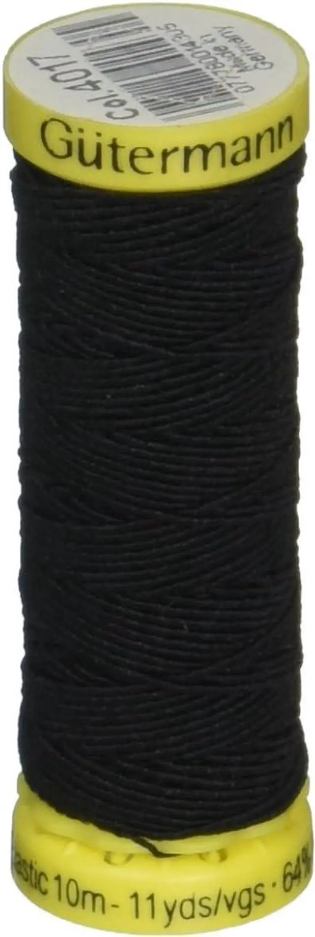 Main image of Elastic Thread 11 Yards-Black