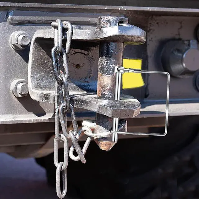Alt view image 5 of 6 - 2 Pack 5/16"x4"Trailer Coupler Pin with Anti-Loss Cable, Square Wire Lock Pin for Trailer Hitch Latch, Utility Trailer, Boat Trailer, Lawn Tractor, Secure Towing Accessories