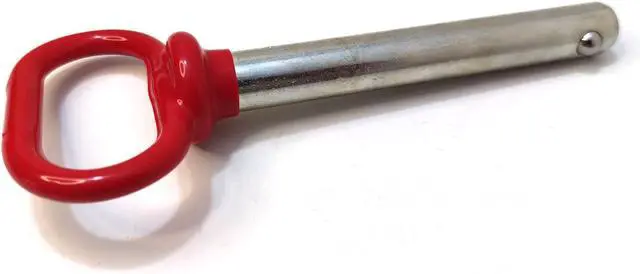Alt view image 3 of 3 - 5/8" x 4" Red Handle Detent Pin ,Head Towing Hitch Pin,Safety Coupler Locking Pin,Detent Pin