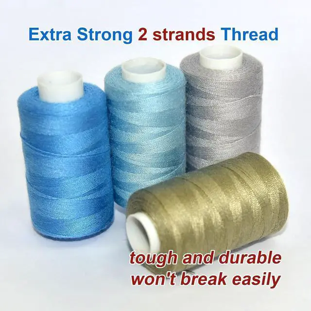 Alt view image 3 of 6 - All Purpose Sewing Thread-4 Spools of Hand Polyester Sewing Thread for Hand and Machine Sewing(Fresh Neutral Light Color)