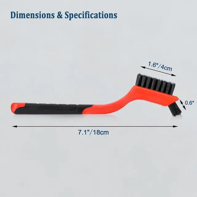Alt view image 2 of 6 - 3pcs Nylon Brushes for Cleaning, Small Cleaning Brushes | for Tight Spaces, Car Detailing Brush Set for Cleaning Dust in Holes