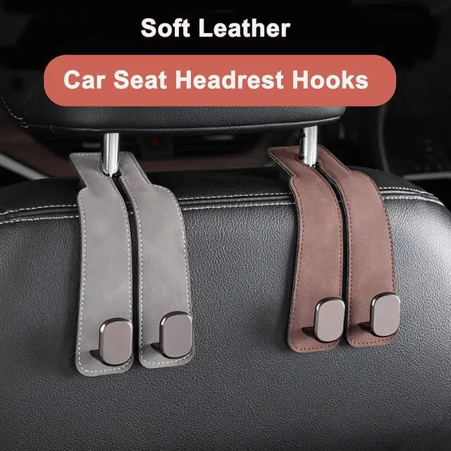 Alt view image 3 of 6 - Amelity Car Headrest Hooks, Purse Hook for Car 2 Pack Black | Universal Car Interior Accessories for Women, Available in 2/4 Pack, Storage Hanger Holds Purses, Backpacks, Grocery Bags