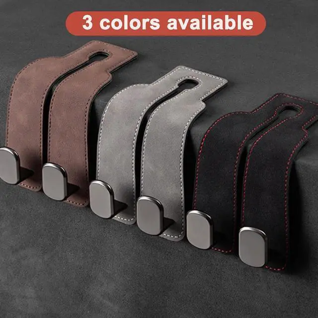 Alt view image 6 of 6 - Amelity Car Headrest Hooks, Purse Hook for Car 2 Pack Black | Universal Car Interior Accessories for Women, Available in 2/4 Pack, Storage Hanger Holds Purses, Backpacks, Grocery Bags