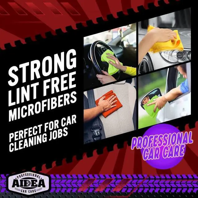 Alt view image 6 of 7 - AIDEA Microfiber Cleaning Cloth 10PK, Microfiber Towels for Cars 12"×12" | Car Wipes, Dusting Cloth Cleaning Rags, Cleaning Towels for SUVs, House, Kitchen, Window, Workshops, Cleaning Supplies