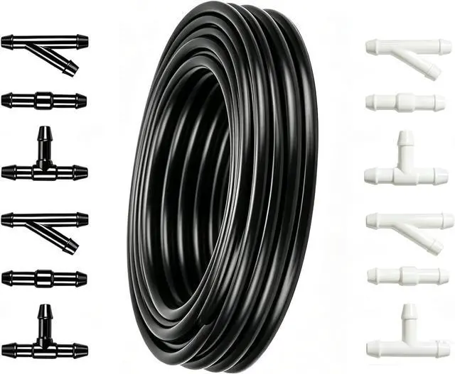 Main image of 13Ft Windshield Washer Hose Repair Kit with 12 Connectors | Premium Universal Wiper Fluid Hose Replacement, Sturdy Durable Tube for Car, Truck, SUV