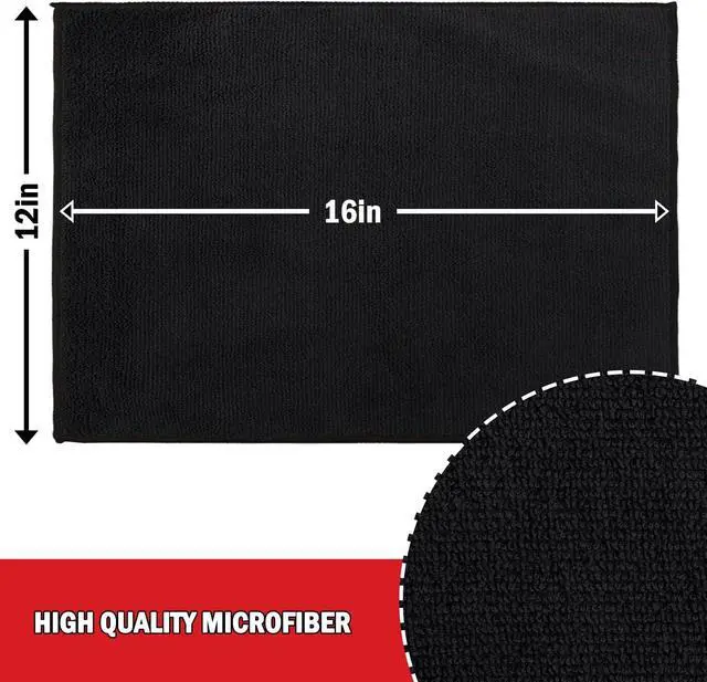 Alt view image 6 of 7 - AIDEA Microfiber Cleaning Cloth 12 Pack, Microfiber Towels for Cars, Soft & Absorbent Cleaning Rags, Premium Lint Free Shop Towels for House, Kitchen, Car, 12inx16in