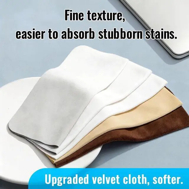 Alt view image 4 of 7 - 10 Pack Microfiber Chamois Cleaning Cloths, Safety &Scratch-Free Lens Cleaning, Premium Lint-Free Lens Cloth for Glasses, Phone Screen, Camera Lens, Car Screen &Mirror, VR/AR Headset, Reusable, Coffee