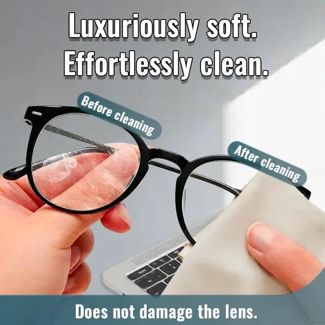 Alt view image 5 of 7 - 10 Pack Microfiber Chamois Cleaning Cloths, Safety &Scratch-Free Lens Cleaning, Premium Lint-Free Lens Cloth for Glasses, Phone Screen, Camera Lens, Car Screen &Mirror, VR/AR Headset, Reusable, Coffee
