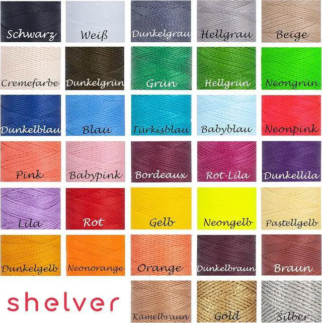 Alt view image 6 of 6 - Waxed Thread, Strong Thread for Leather, Upholstery, Shoe, Bag, incl. Needle (Colour: Black)