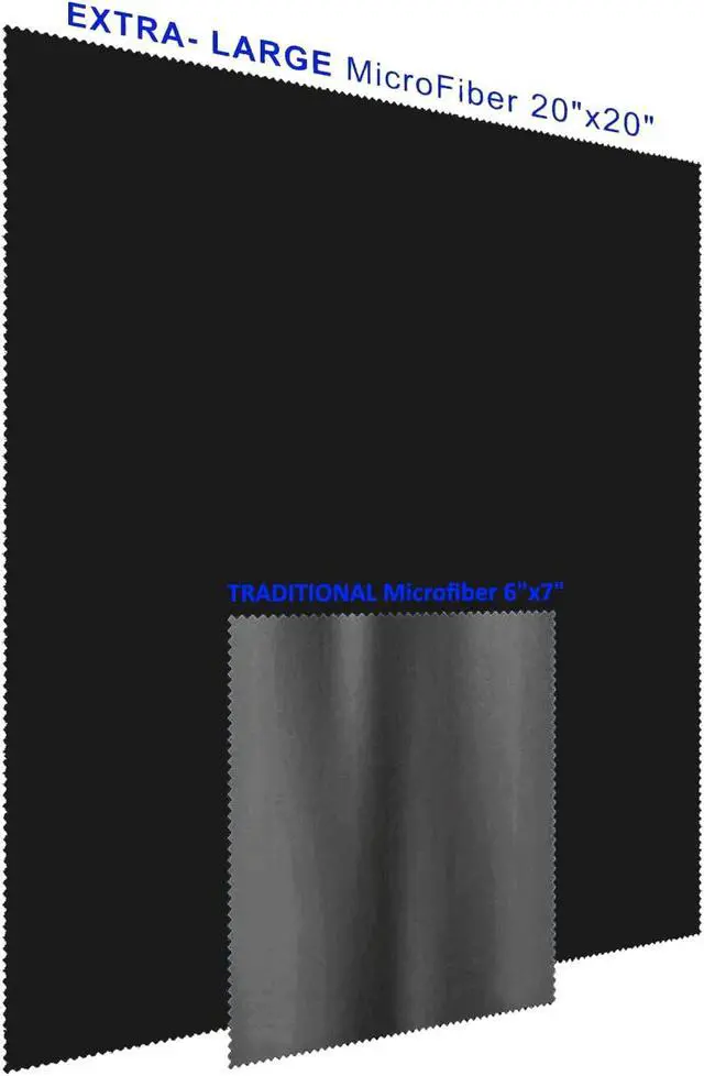 Alt view image 4 of 6 - California JOS 20"x20"(50x50CM) Extra Large Oversized Microfiber Cleaning Cloth, Ideal for Electronics and Screens, Lenses on Cameras, Binoculars, telescopes, All Types of Optical Glass (1Pack Black)