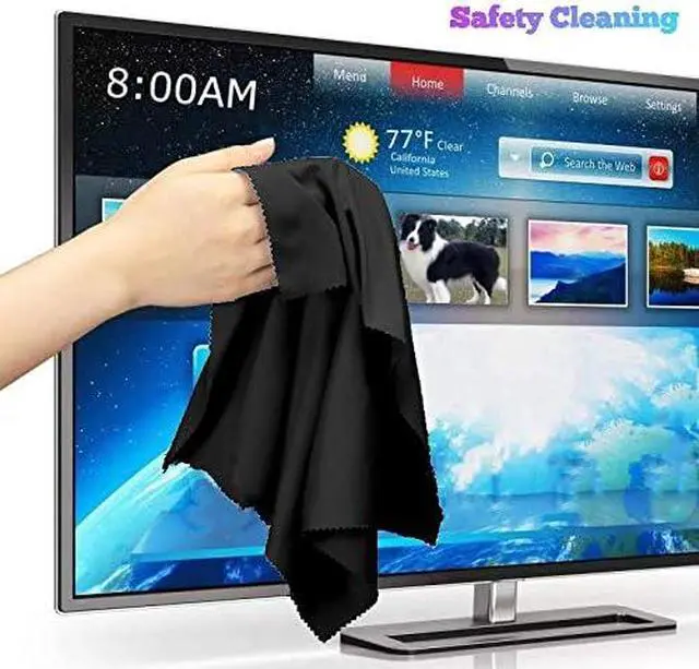 Alt view image 3 of 6 - California JOS 20"x20"(50x50CM) Extra Large Oversized Microfiber Cleaning Cloth, Ideal for Electronics and Screens, Lenses on Cameras, Binoculars, telescopes, All Types of Optical Glass (1Pack Black)