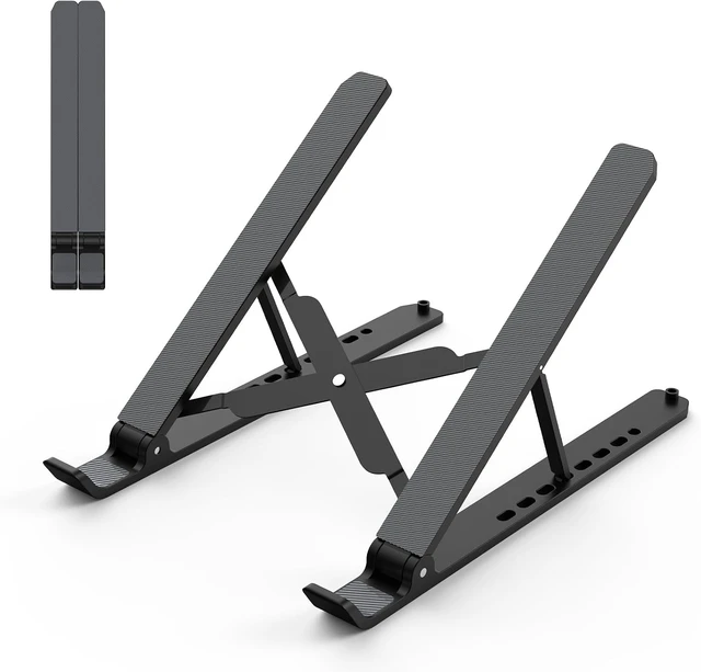 Main image of Laptop Stand for Desk Adjustable Laptop Riser Black
