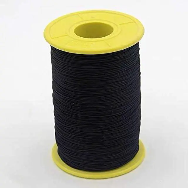 Alt view image 2 of 2 - 2 PCS 0.5mm Elastic Sewing Thread for Sewing Machine, 1100 Yards Black and White Elastic Thread for Smocking, Shirring, Gathering, Stretchy Strings for Bracelets