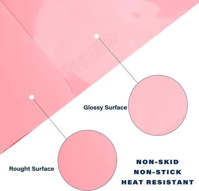 Alt view image 3 of 5 - Gartful Makeup Mat for Vanity, 23.6"x15.7" Pink Silicone Mat, X-Large Silicone Sheet for Crafts, Art, Resin Epoxy, Jewelry Casting Molds, Reusable Nonstick Countertop Protector, Multipurpose Table Mat