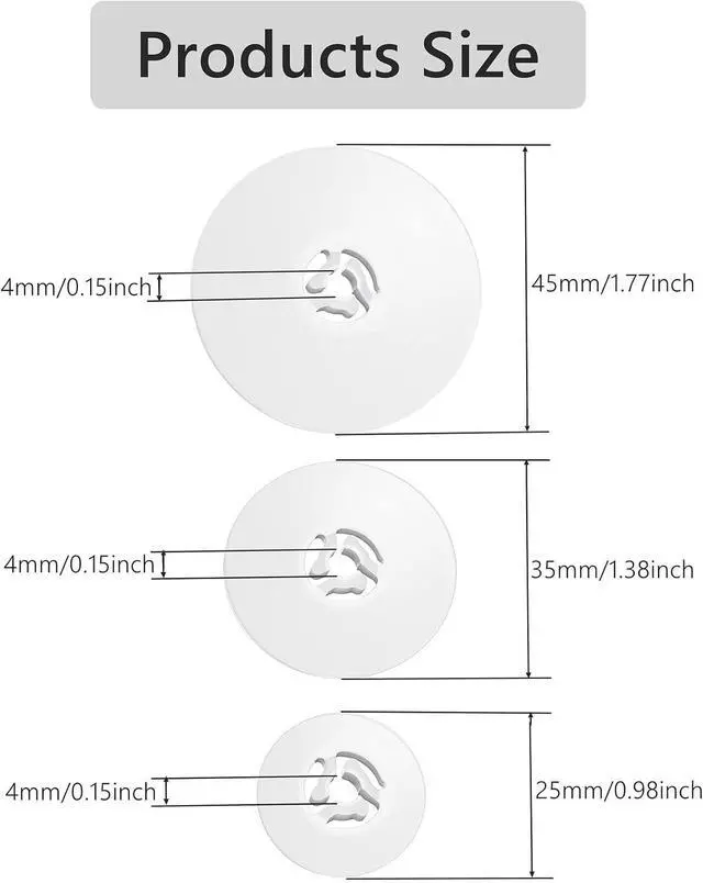 Alt view image 2 of 7 - Spool Cap Sewing Machine Spool Pin Cap Small Medium Large Replacement Spool Cap, 45 mm, 35 mm and 25 mm(6 Pieces)