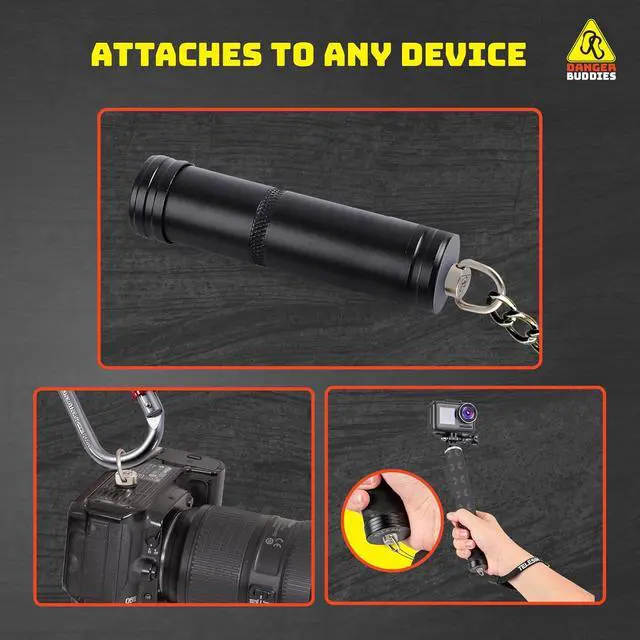 Alt view image 5 of 7 - Camera Carabiner D-Ring Lanyard Tether - Easily Attach a Carabiner or Strap to Your Camera with This 1/4-20 Tripod Mount D-Ring (1-Pack)