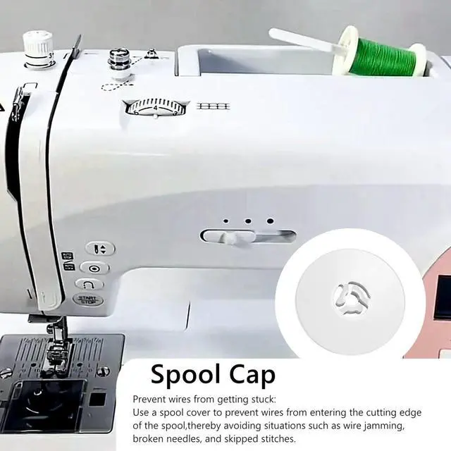 Alt view image 6 of 7 - Spool Cap Sewing Machine Spool Pin Cap Small Medium Large Replacement Spool Cap, 45 mm, 35 mm and 25 mm(6 Pieces)