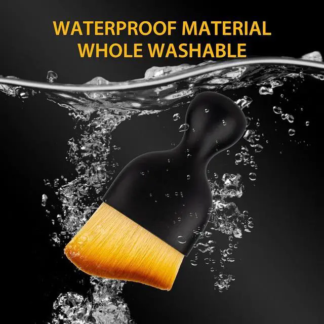 Alt view image 5 of 7 - Amrules 2 Pcs Car Interior Detailing Brush Cleaning Tools, Brown | Soft Bristles Gently Clean Dust & Dirt, Gentle on Surfaces, for Dash, Leather, Skylight & Vents, Lightweight, Easy to Use