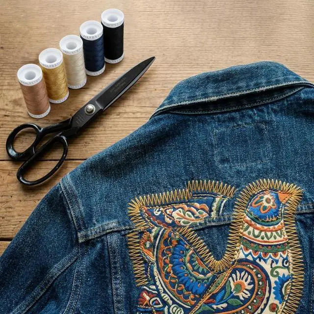 Alt view image 5 of 7 - Simthread Heavy Duty Blue Jeans Thread 20 Weight 3-Ply for Denim Sewing | Core-Spun Polyester, 67 Meters 6 Colors Pack for Household Thick Fabric