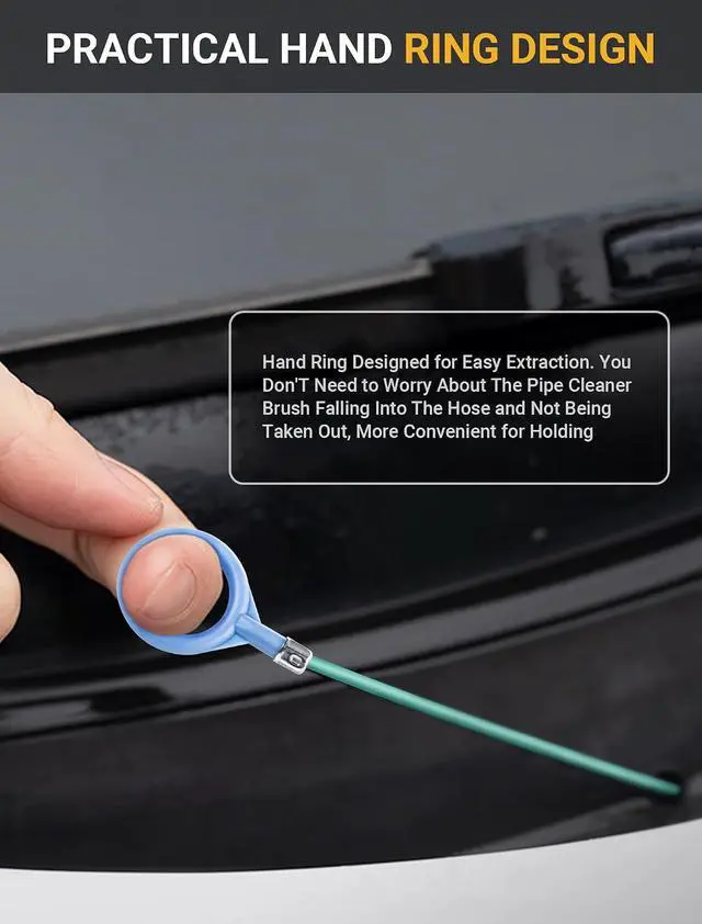 Alt view image 5 of 7 - SARDVISA 78-Inch Sunroof Drain Cleaning Brush, Flexible Tube Cleaner | Flexible 78-Inch Brush Reaches Curved Drain Tubes to Remove Dirt and Debris from Sunroofs, Doors, Wipers and Narrow Pipes