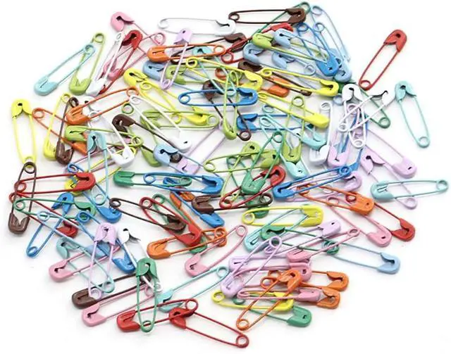 Alt view image 2 of 4 - 2 Boxes Small Safety Pins Colorful Crafting Pins Tag Fastening Pins Clothing Sewing Pins Blanket Handicrafts Pins Jewelry Making Pins Black and White