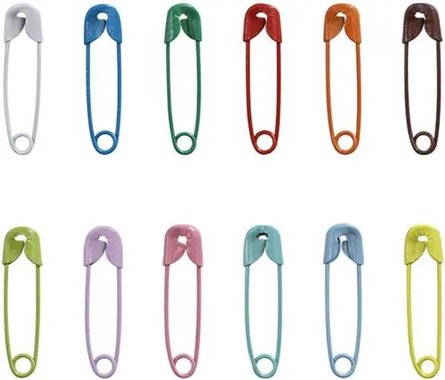 Alt view image 4 of 4 - 2 Boxes Small Safety Pins Colorful Crafting Pins Tag Fastening Pins Clothing Sewing Pins Blanket Handicrafts Pins Jewelry Making Pins Black and White