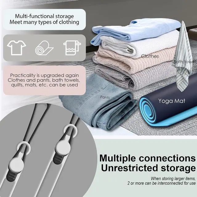 Alt view image 4 of 6 - Silicone Cable Ties, Cord Organizer Cable Management, Black White | Reusable Cord Ties for Electronics, Office Desk Accessories, Home Travel Essentials, Easy to Use, 4.2 Inch-16 Pack