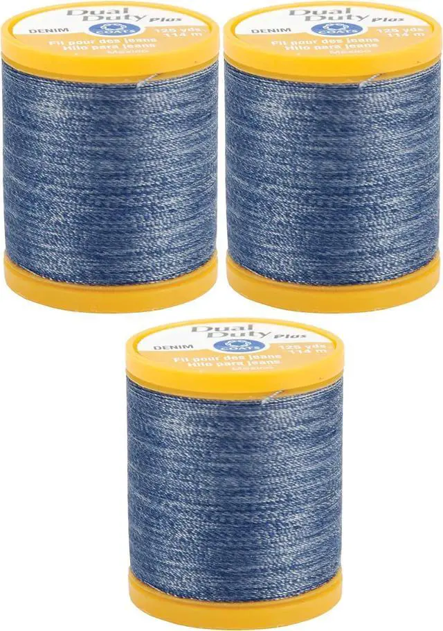 Main image of Coats & Clark S976-4665 Dual Duty Plus Denim Thread, 125-Yard, Denim Blue (Thr k)