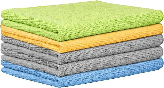 Main image of AIDEA Microfiber Cleaning Cloth 5 Pack, Microfiber Towels for Cars, Soft & Absorbent Cleaning Rags, Premium Lint Free Shop Towels for House, Kitchen, Car, 12inx16in
