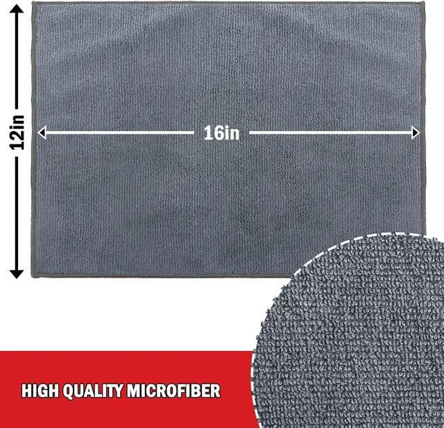 Alt view image 6 of 7 - AIDEA Microfiber Cleaning Cloth 5 Pack, Microfiber Towels for Cars, Soft & Absorbent Cleaning Rags, Premium Lint Free Shop Towels for House, Kitchen, Car, 12inx16in