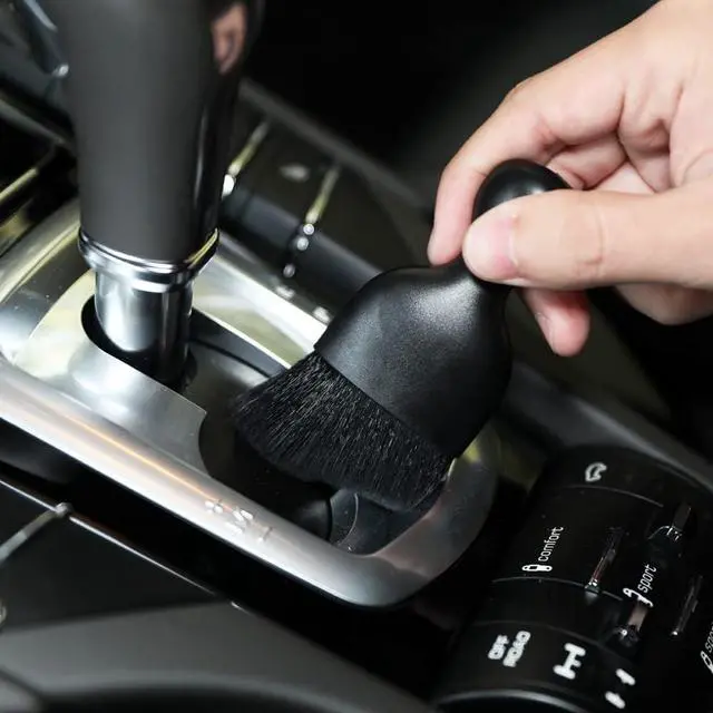 Alt view image 2 of 6 - AOCISKA Car Interior Detailing Brush,Soft Bristle Cleaning Brush Car Detailing Brush Dusting Brush,Car Interior Cleaning Tool,Auto Detail Brush Car Dash Duster Brush (Black)